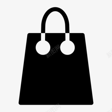 购物袋假日购物者图标图标