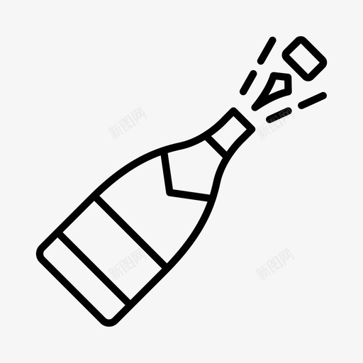 除夕庆祝香槟图标svg_新图网 https://ixintu.com 庆祝 新年 派对 除夕 饮料 香槟