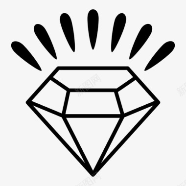采购产品钻石时装宝石图标图标