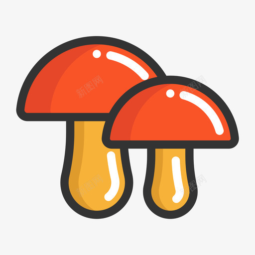 蘑菇-Mushroomsvg_新图网 https://ixintu.com 蘑菇-Mushroom Mushroom 蘑菇 水果 食物 蔬菜 器具 吃 填充 线性 扁平 手绘 多色 简约 精美 可爱 圆润