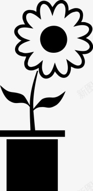 花花盆盆栽图标图标