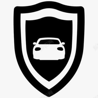 车辆保护汽车保险汽车安全图标图标