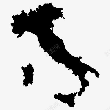 意大利地图欧洲图标图标