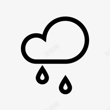 雨滴气候预报图标图标