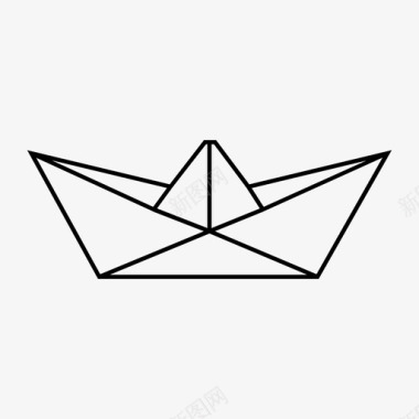 船折纸折纸船图标图标