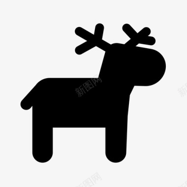 驯鹿圣诞节圣诞饰品图标图标
