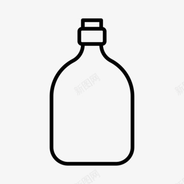 酒瓶饮料空瓶图标图标