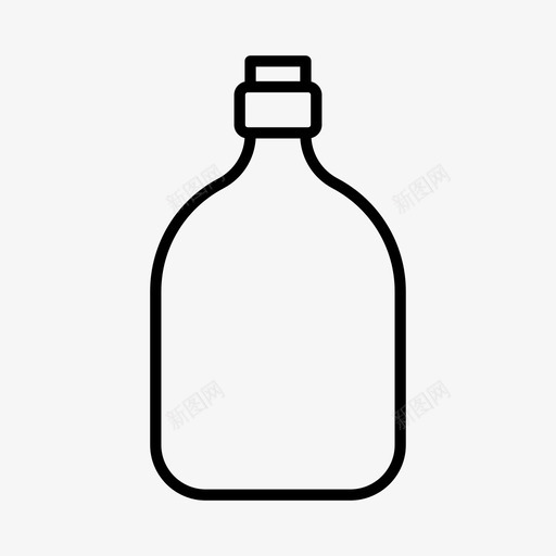 酒瓶饮料空瓶图标svg_新图网 https://ixintu.com 威士忌 空瓶 酒瓶 饮料