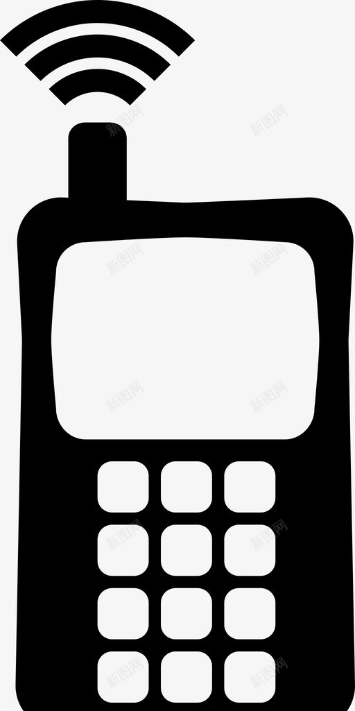 移动电话信号手机设备图标svg_新图网 https://ixintu.com 手机 旧的 移动电话 移动电话信号 设备