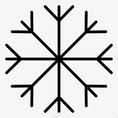 雪冷冻图标图标