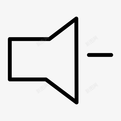 低音量减小扬声器图标svg_新图网 https://ixintu.com 低音量 减小 扬声器