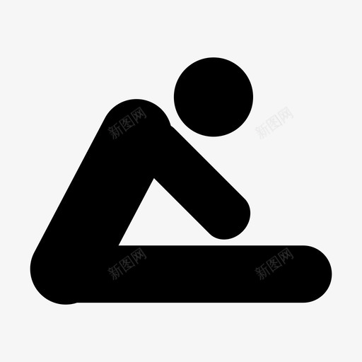坐起来锻炼健身图标svg_新图网 https://ixintu.com 健身 健身房 坐起来 训练 运动 锻炼