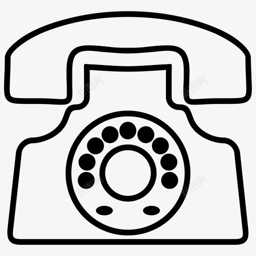 复古电话古典的旧的图标svg_新图网 https://ixintu.com 古典的 复古电话 复古的 旧的 老式的