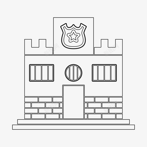 警察局监狱法律图标svg_新图网 https://ixintu.com 保护 法律 监狱 警察局