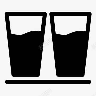 玻璃杯饮料水图标图标
