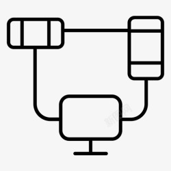 互联网络互联网络设备图标高清图片