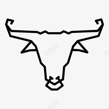 公牛自负的动物图标图标