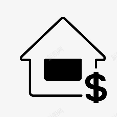 房租美元房子图标图标