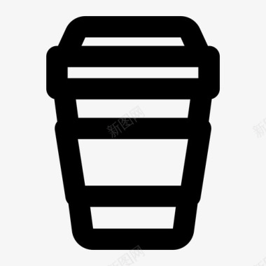 咖啡杯冷的喝图标图标