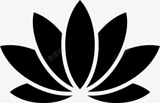 花莲花自然图标svg_新图网 https://ixintu.com 植物 自然 花 莲花