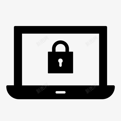 笔记本上的密码笔记本电脑锁定图标svg_新图网 https://ixintu.com 挂锁 笔记本上的密码 笔记本电脑 锁定