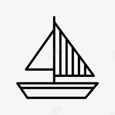 帆船旅行船图标图标
