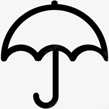雨伞沙滩防护图标图标