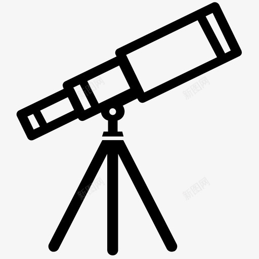 望远镜天文学观察图标svg_新图网 https://ixintu.com 天文学 太空观察 星光凝视 望远镜 要领4 观察