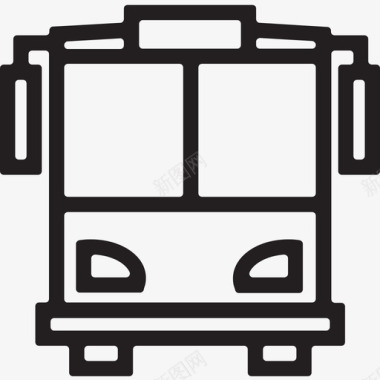 公共汽车乘客公共交通工具图标图标