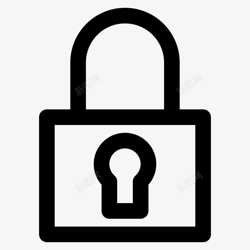 锁定用户界面基本线图标svg_新图网 https://ixintu.com 用户界面基本线 锁定