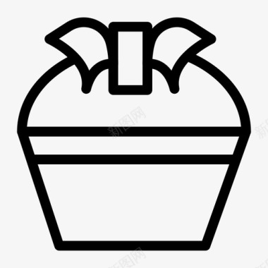 纸杯蛋糕面包店庆典图标图标