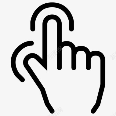 两个手指双击手势手图标图标