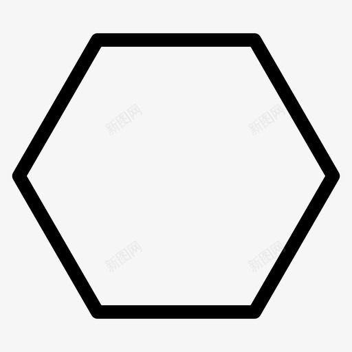 六边形商业几何图标svg_新图网 https://ixintu.com 六边形 几何 商业 形状 设计线图标 轮廓