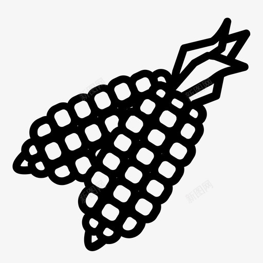印度玉米装饰燧石图标svg_新图网 https://ixintu.com 印度玉米 感恩节 感恩节图标 燧石 装饰
