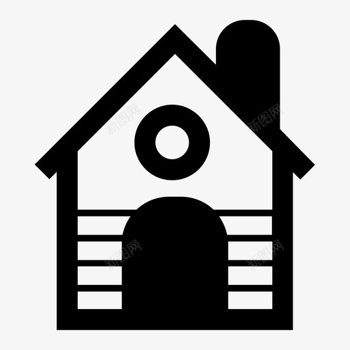 家地址谷仓图标svg_新图网 https://ixintu.com 地址 家 建筑物 房子 谷仓 财产