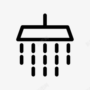 冲洗洗澡浴室图标图标