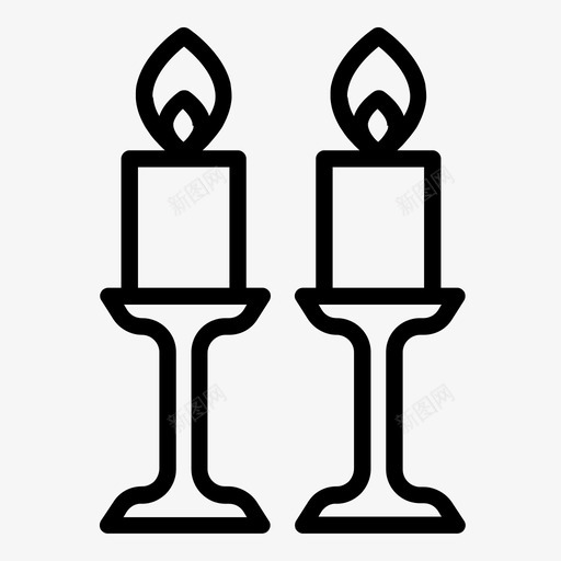 蜡烛装饰火图标svg_新图网 https://ixintu.com 布景 感恩节 感恩节图标 火 蜡烛 装饰