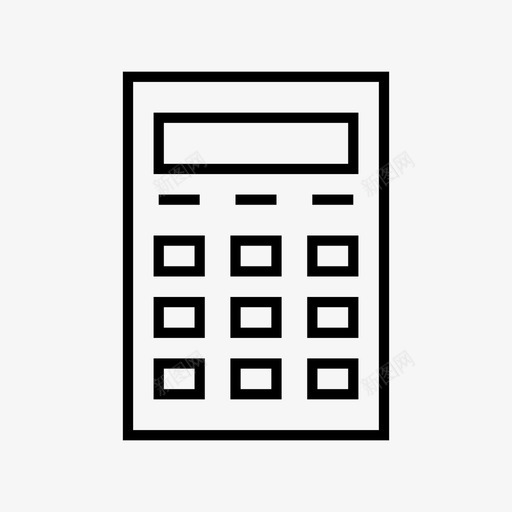 计算器算术数学图标svg_新图网 https://ixintu.com 建筑 数值 数学 科学 算术 计算器