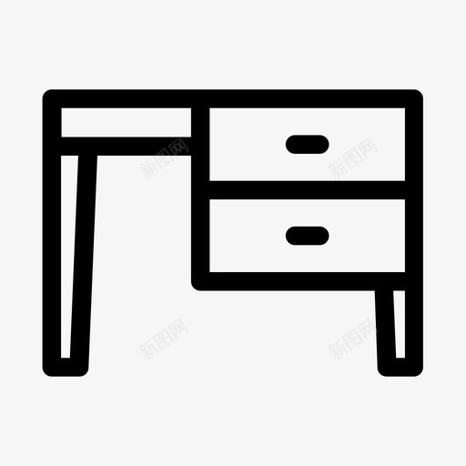 书桌家具桌子图标svg_新图网 https://ixintu.com 书桌 家具 桌子