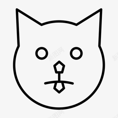 猫脸脸头图标图标