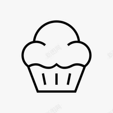 纸杯蛋糕松饼糕点图标图标