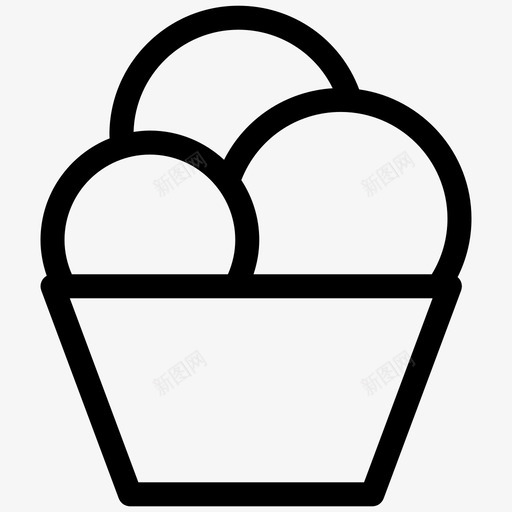 冰淇淋杯冰淇淋食品概要图标svg_新图网 https://ixintu.com 冰淇淋 冰淇淋杯 食品概要