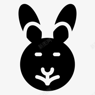 兔子动物食物图标图标