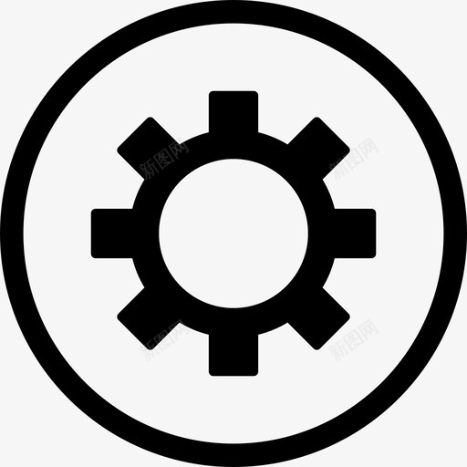 设置圆齿轮图标svg_新图网 https://ixintu.com 圆 基本用户界面 设置 选项 配置 齿轮