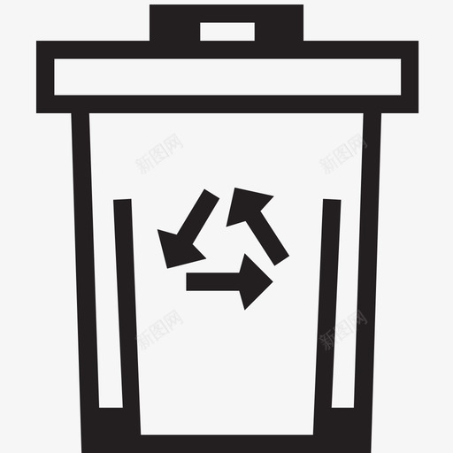 回收站删除的文件桌面图标svg_新图网 https://ixintu.com 删除的文件 回收站 垃圾桶 文件夹 桌面图标