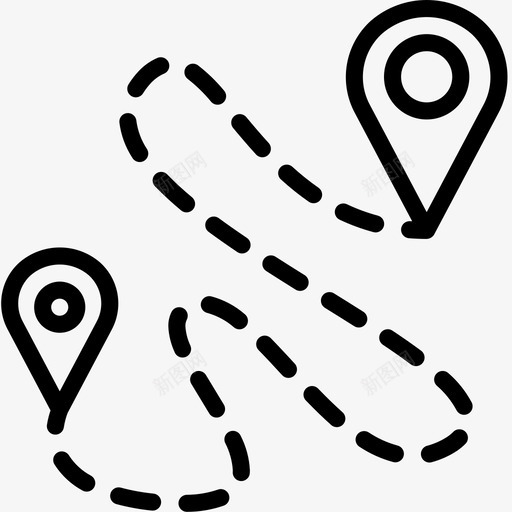 交货路线地点地图图标svg_新图网 https://ixintu.com 交货路线 地图 地点 装运和交货提纲