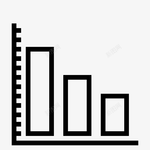 图形减少条形图业务图图标svg_新图网 https://ixintu.com 业务图 图形减少 条形图