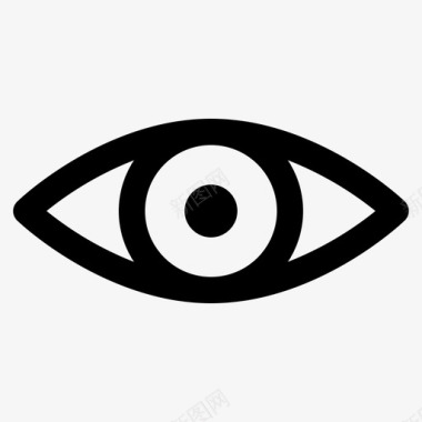 视觉眼睛用户界面基本线图标图标