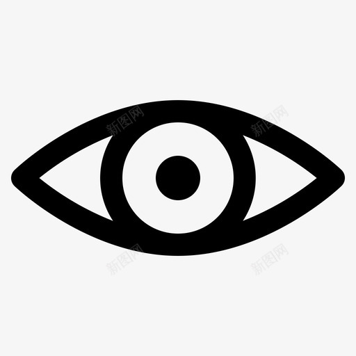 视觉眼睛用户界面基本线图标svg_新图网 https://ixintu.com 用户界面基本线 眼睛 视觉