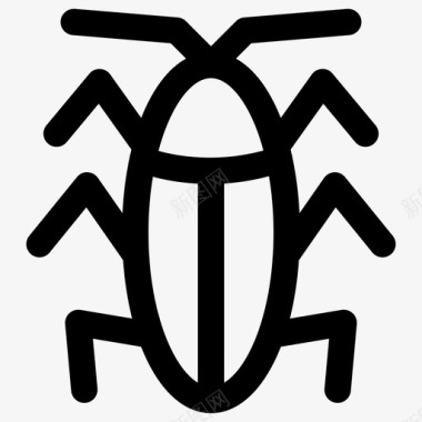 昆虫蟑螂动物图标图标